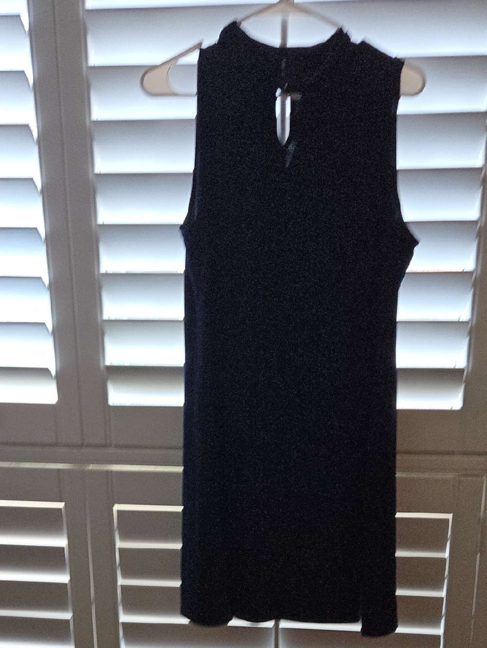 Sleeveless Blue Shift Dress - Classic Women's Dress